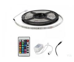 Tira Led Rgb Colores 5 Metros Con Control Remoto